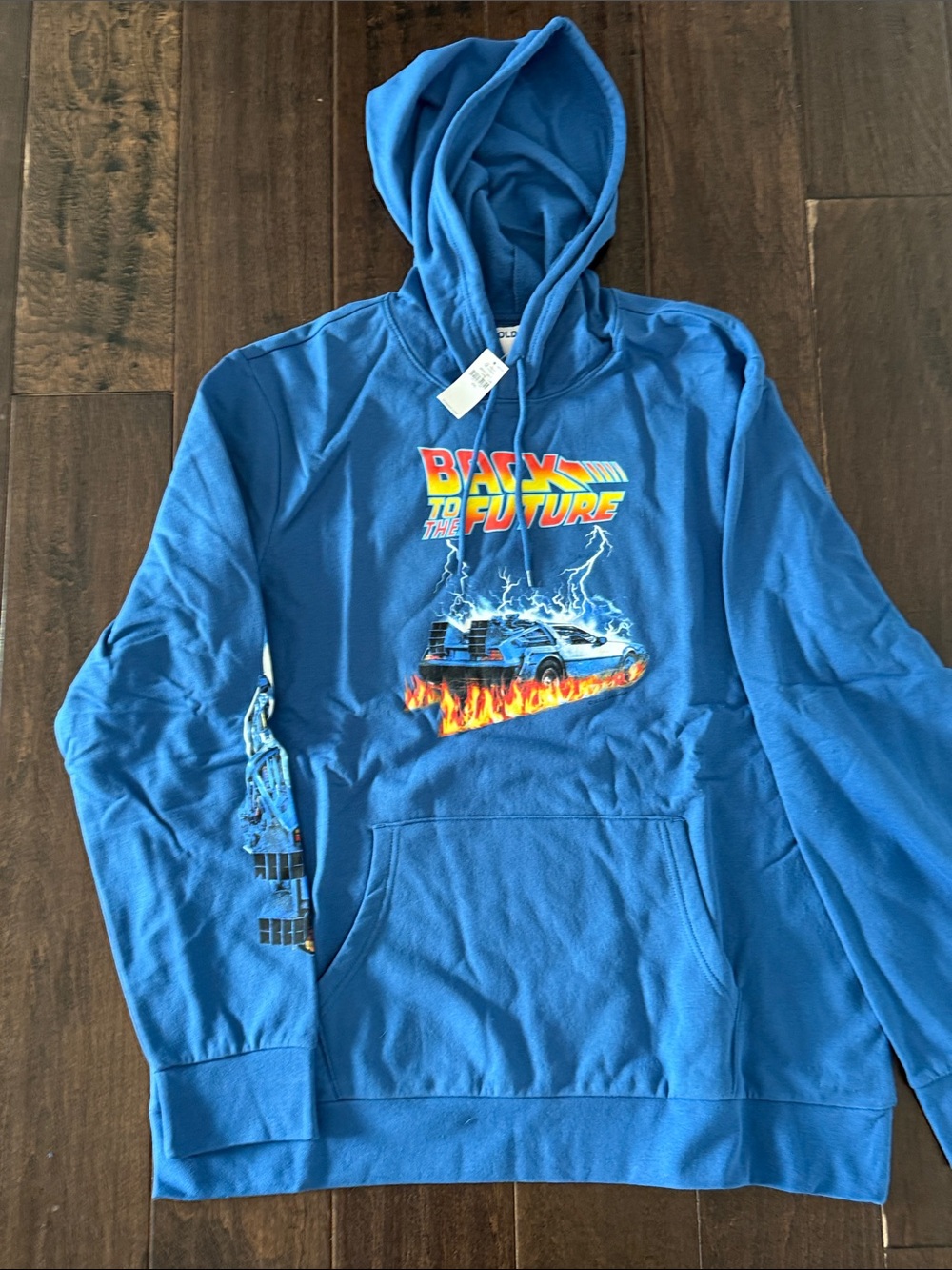 NWT Old Navy Blue 'Back to the Future' Graphic Hoodie!